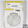 Image 1 : 1893 Morgan Silver Dollar PGA-MS65