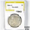 Image 1 : 1884-CC Morgan Silver Dollar PGA-MS65