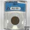 1865 Two Cent Piece ANACS-AU55 Fancy 5