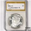 Image 1 : 1881-CC Morgan Silver Dollar PGA-MS64+ PL