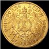 Image 2 : 1907-A Germany Gold 20 Mark CHOICE BU