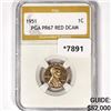 Image 1 : 1951 Wheat Cent PGA-PR67 RED DCAM