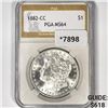 Image 1 : 1882-CC Morgan Silver Dollar PGA-MS64