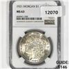 Image 1 : 1921 Morgan Silver Dollar NGC-MS63