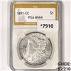 Image 1 : 1891-CC Morgan Silver Dollar PGA-MS64