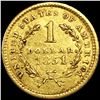 Image 2 : 1851 Rare Gold Dollar UNCIRCULATED