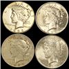 Image 1 : (4) Peace Silver Dollars