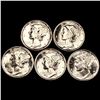 Image 1 : (5) Mercury Dimes CHOICE BU
