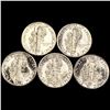 Image 2 : (5) Mercury Dimes CHOICE BU