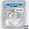 1887 Morgan Silver Dollar ICG-MS65+