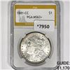 Image 1 : 1881-CC Morgan Silver Dollar PGA-MS63+