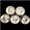 Image 1 : (5) Mercury Dimes CHOICE BU