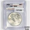 1923 Silver Peace Dollar ICG-MS65