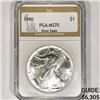 1990 American Silver Eagle PGA-MS70