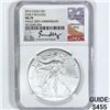 Image 1 : 2016 Signed Moy American Silver Eagle NGC-MS70