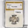 1936-D Buffalo Nickel PGA-MS66