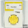 1907 $10 Gold Eagle PGA-MS63