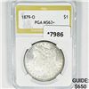 1879-O Morgan Silver Dollar PGA-MS63+