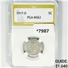 1917-D Buffalo Nickel PGA-MS63