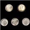Image 2 : (5) Mercury Dimes UNCIRCULATED
