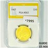 Image 1 : 1907 $10 Gold Eagle PGA-MS63