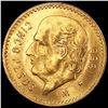 Image 1 : 1955 Mexico Gold 5 Pesos UNCIRCULATED