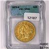 1875-S $20 Gold Double Eagle ICG-VF35