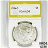 1935-S Silver Peace Dollar PGA-AU58
