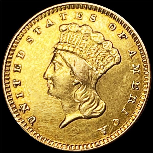 1862 Rare Gold Dollar NEARLY UNCIRCULATED