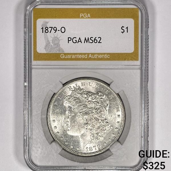 1879-O Morgan Silver Dollar PGA-MS62