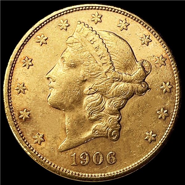1906-S $20 Gold Double Eagle CLOSELY UNCIRCULATED