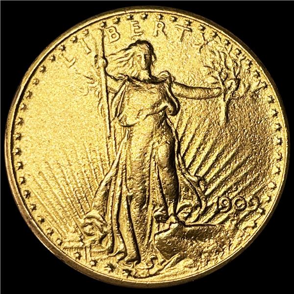 1909 $20 Gold Double Eagle LIGHTLY CIRCULATED