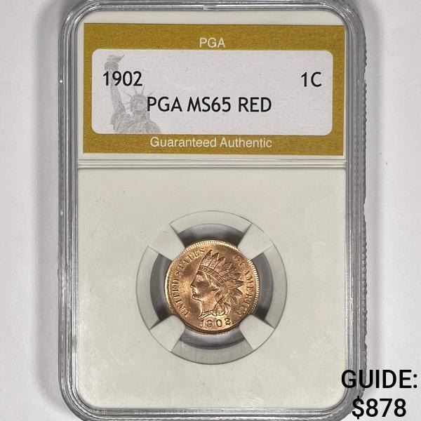 1902 Indian Head Cent PGA-MS65 RED