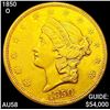 1850-O $20 Gold Double Eagle CHOICE AU