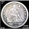 1860-S Seated Liberty Quarter LIGHTLY CIRC