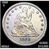 1868-S Seated Liberty Quarter CHOICE BU