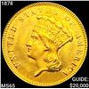 1878 $3 Gold Piece GEM BU