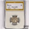 1913-D Ty 2 Buffalo Nickel PGA-AU58