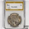 1922 Silver Peace Dollar PGA-MS65