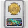 Image 2 : 1908 $20 Gold Double Eagle NGC-MS64 No Motto
