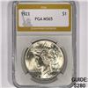 1923 Silver Peace Dollar PGA-MS65