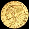 Image 1 : 1908 $2.50 Gold Quarter Eagle CLOSELY