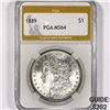 Image 1 : 1889 Morgan Silver Dollar PGA-MS64