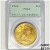 Image 1 : 1924 $20 Gold Double Eagle PCGS-MS60