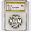 Image 1 : 1950-D Franklin Half Dollar PGA-MS64