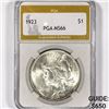 Image 1 : 1923 Silver Peace Dollar PGA-MS66