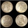 Image 1 : (4) Misc Silver Dollars UNCIRCULATED