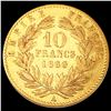 Image 2 : 1866-A France Gold 10 Francs CLOSELY UNCIRCULATED