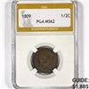 Image 1 : 1809 Classic Head Half Cent PGA-MS62