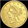 Image 1 : 1861 $2.50 Gold Quarter Eagle UNCIRCULATED